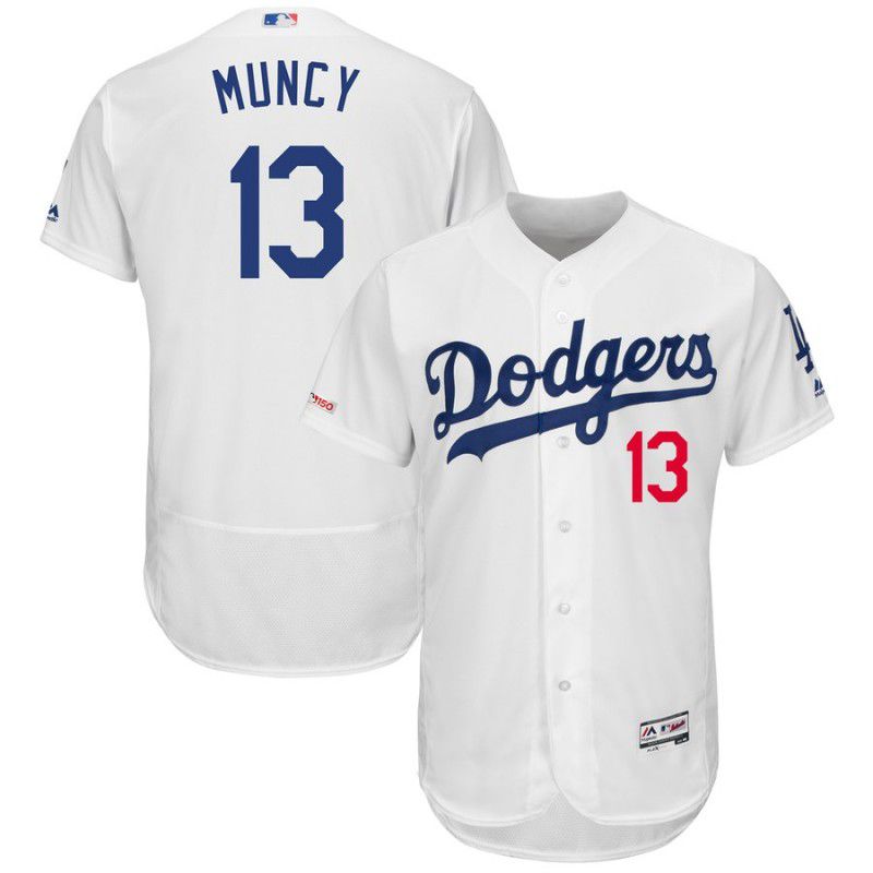 Men Los Angeles Dodgers #13 Muncy White Elite MLB Jersey->los angeles dodgers->MLB Jersey